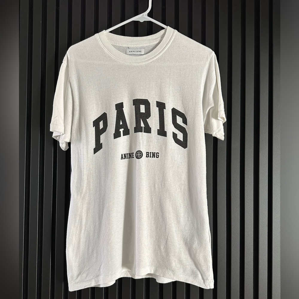 ANINE BING Graphic PARIS tee in White